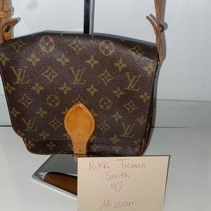 100 % Authentication Louis Vuitton Cartouchiere MM handbag